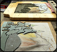 How we make our table top mosaics step 2.